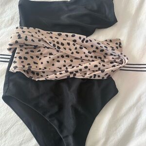 Beach Riot Black Leopard Swimsuit